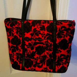 Vera Bradley red and black tote
